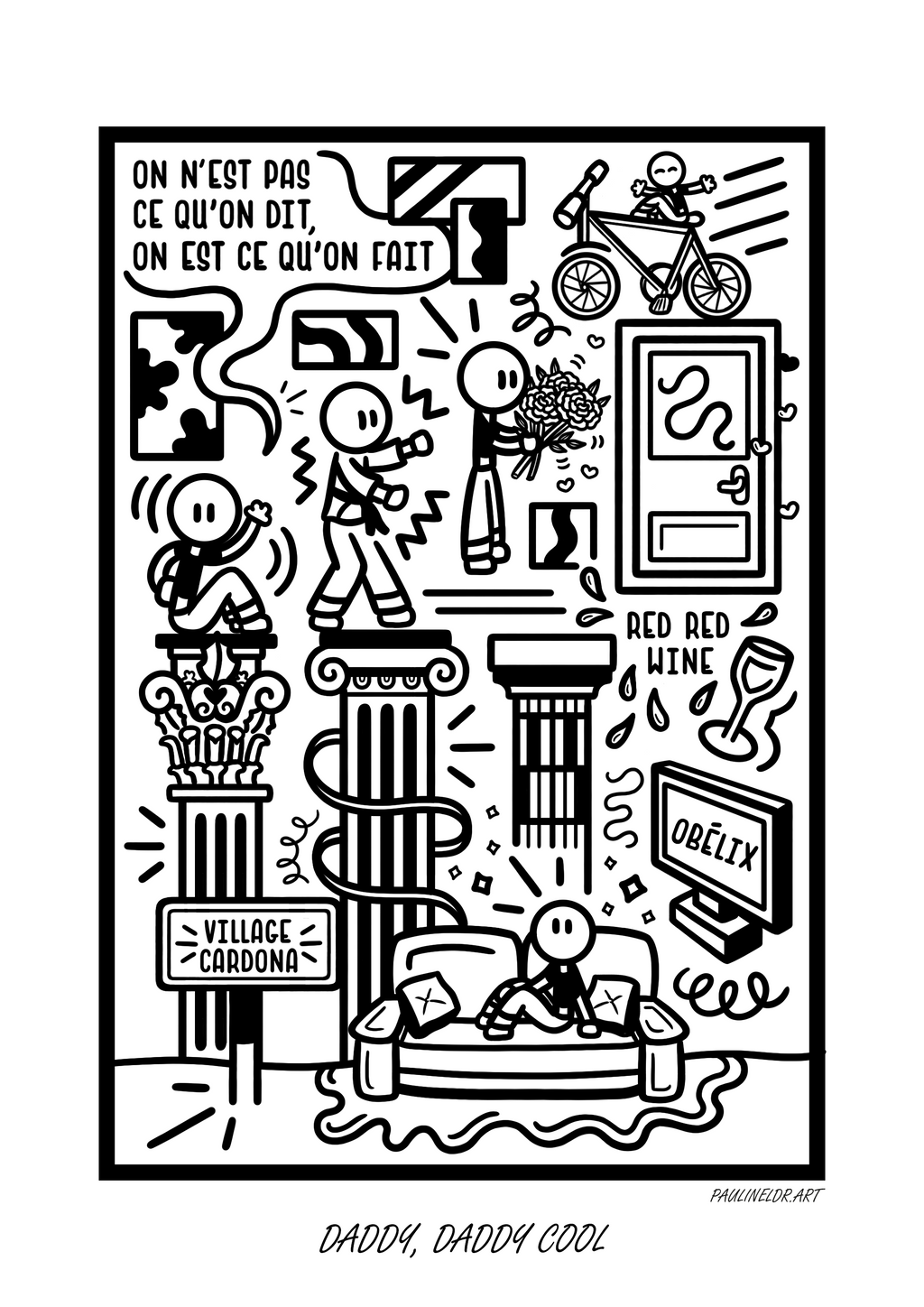 Histoire de vie - Illustration personnalisée A3