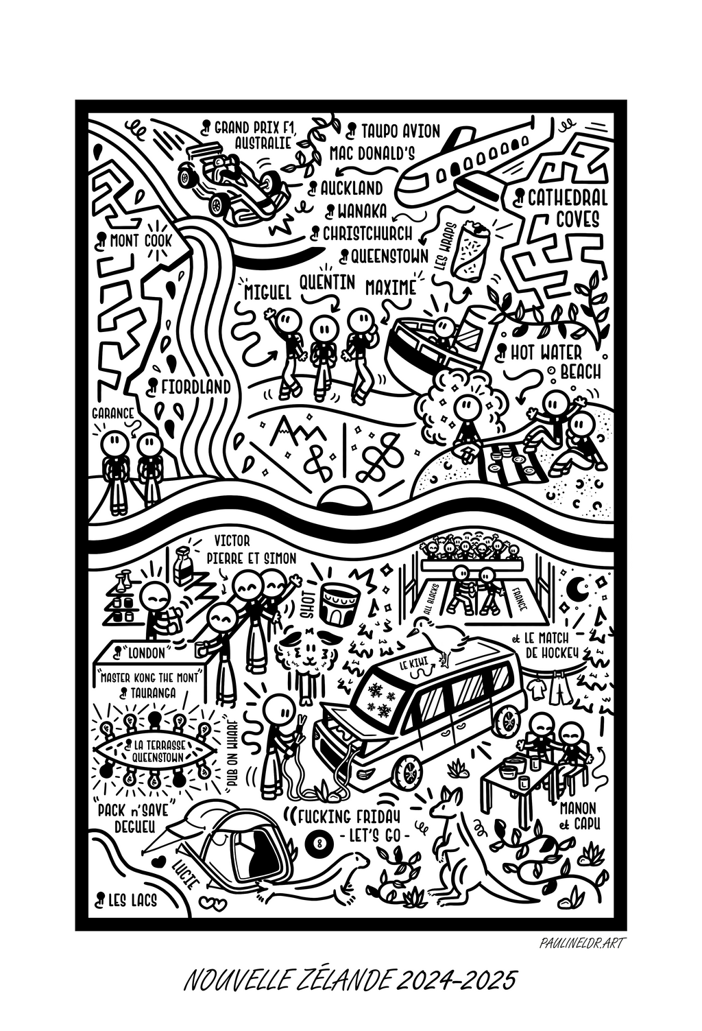 Œuvre Signature - Illustration personnalisée A3+